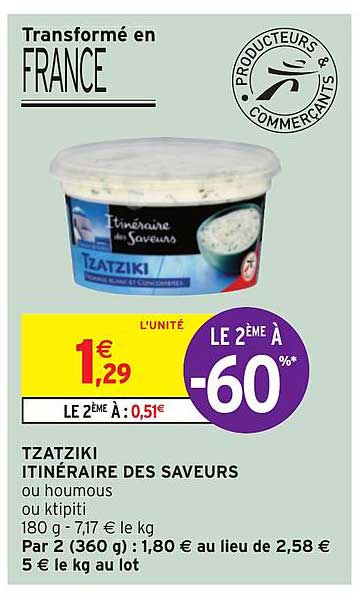 Tzatziki Itinéraire Des Saveurs Le 2ème à -60%