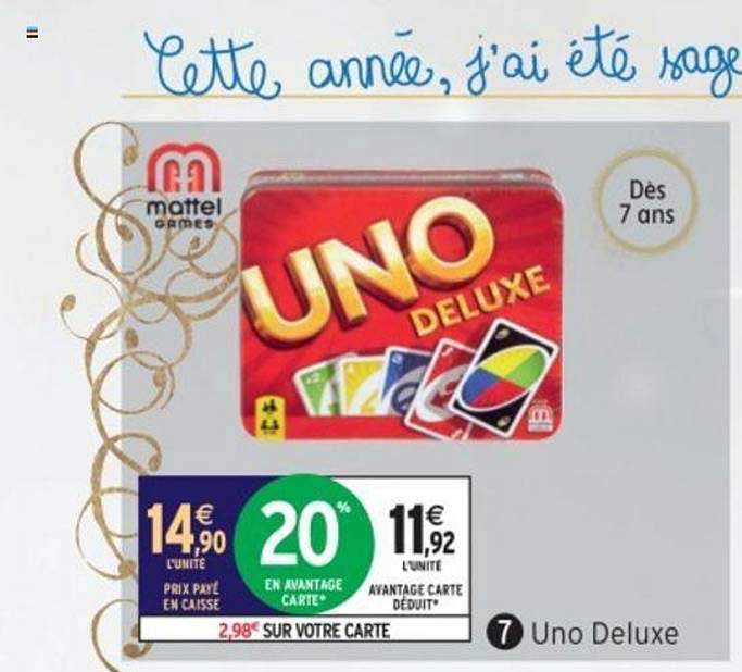 uno deluxe mattel games