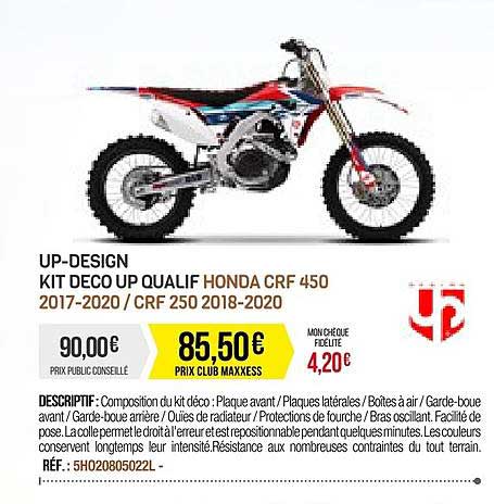 up-design kit deco up qualif honda crf 450 2017-2020 crf 250 2018-2020