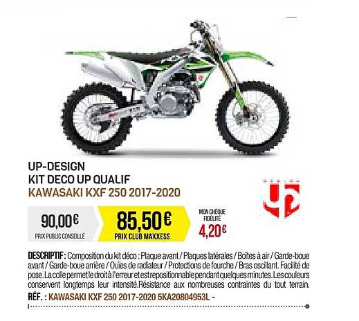 up-design kit deco up qualif kawasaki kxf 250 2017-2020