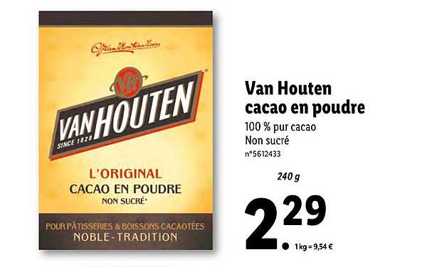 Van Houten Cacao En Poudre