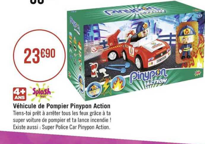 véhicule de pompier pinypon action