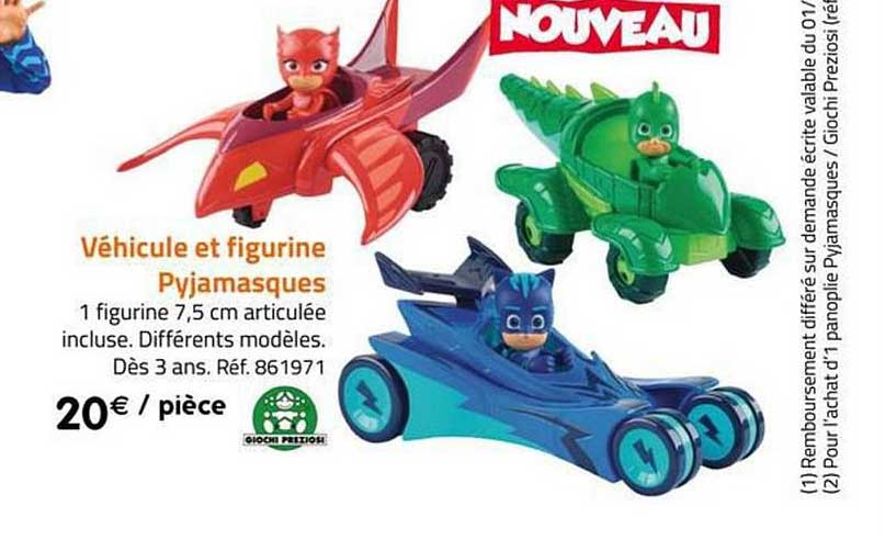 véhicule et figurines pyjamasques giochi preziosi