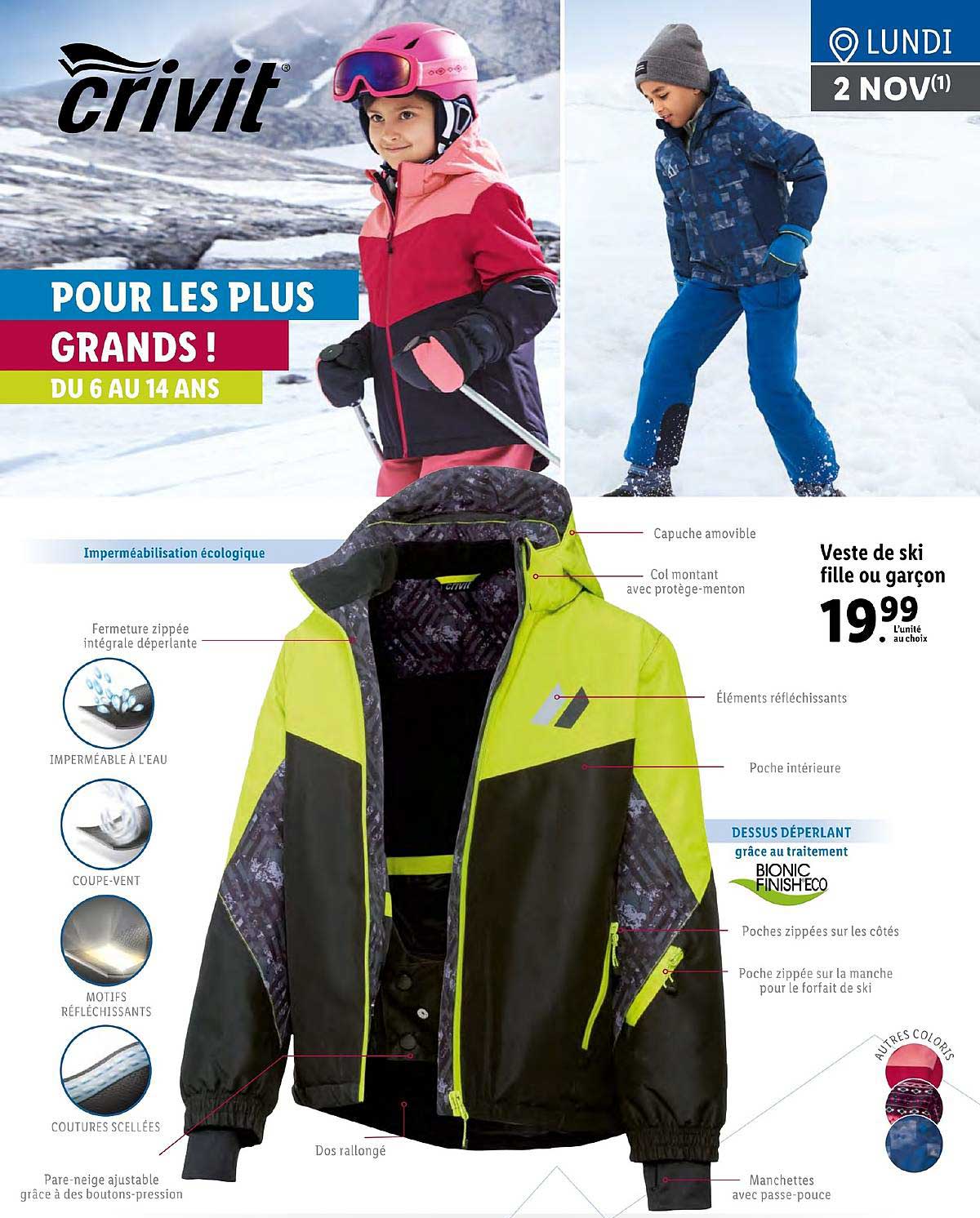 veste de ski fille ou garçon