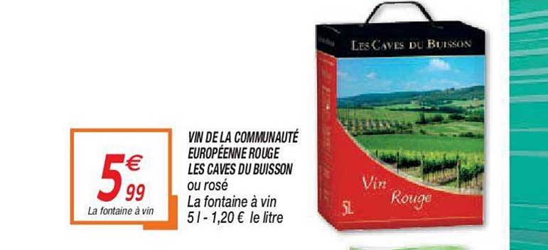 vin de la communauté européenne rouge les caves du buisson