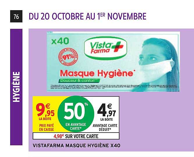 vistafarma masque hygiène x40