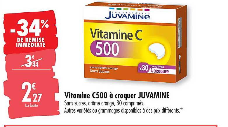 vitamine C500 à croquer juvamine