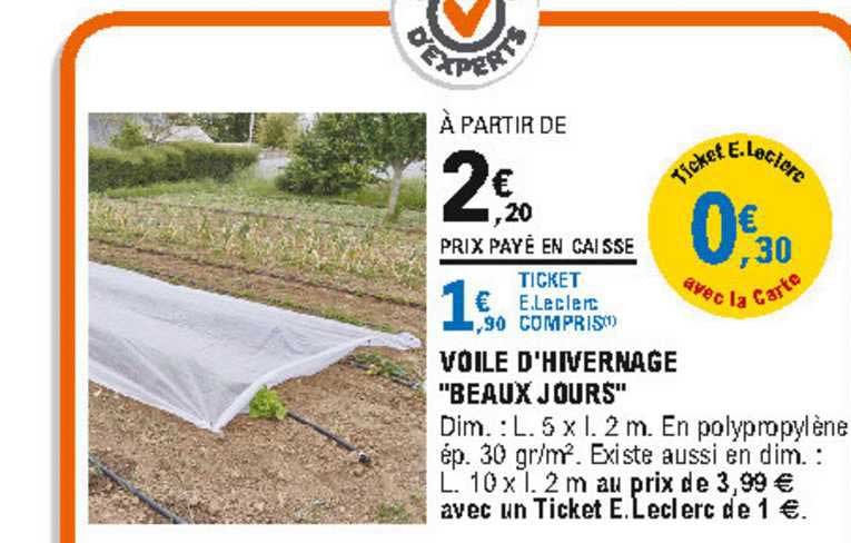 voile d'hivernage "beaux jours"