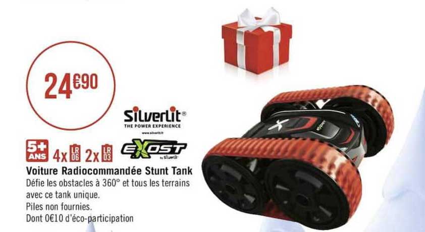 voiture radiocommandée stunt tank silverlit exost