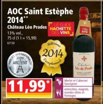 aoc saint estèphe 2014 château léo prades