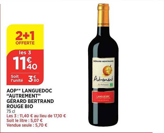 aop languedoc "autrement" gérard bertrand rouge bio