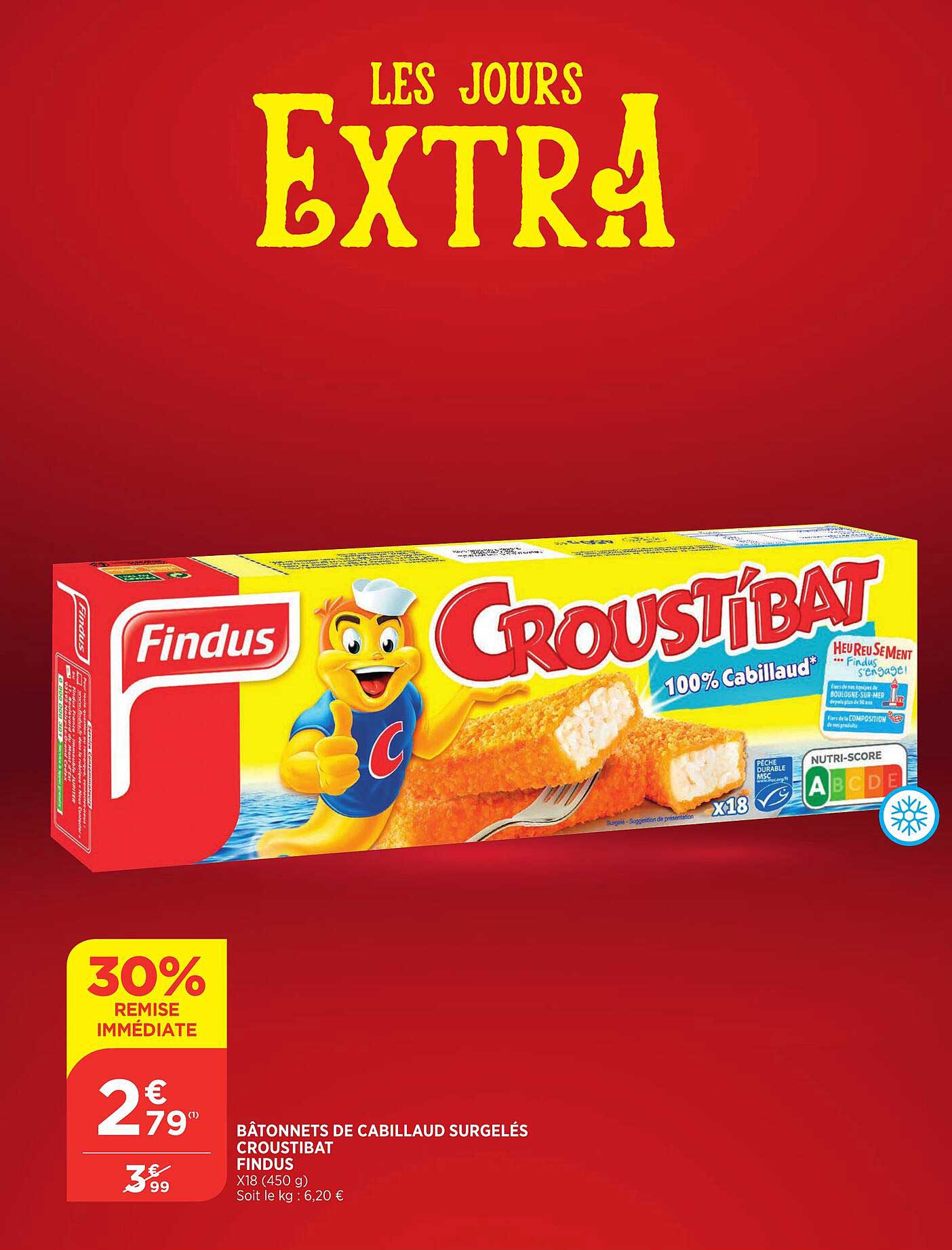 Bâtonnets De Cabillaud Surgelés Croustibat Findus