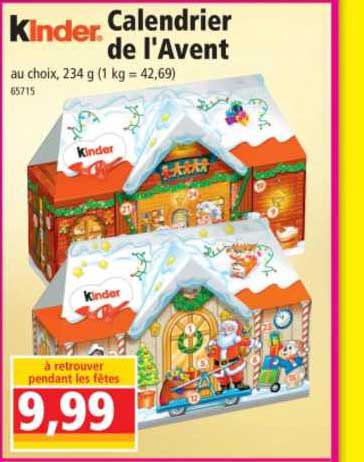 calendrier de l'avent kinder