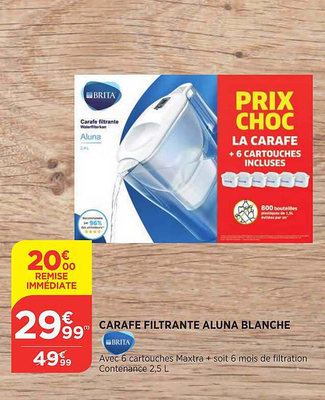 Carafe Filtrante Aluna Blanche Brita