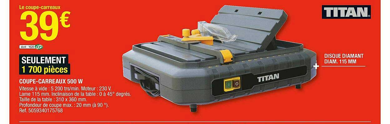 coupe-carreaux 500 w titan