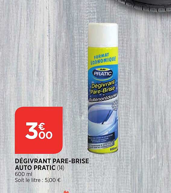 dégivrant pare-brise auto pratic