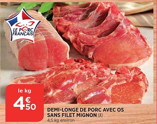 Demi-longe De Porc Avec Os Sans Filet Mignon