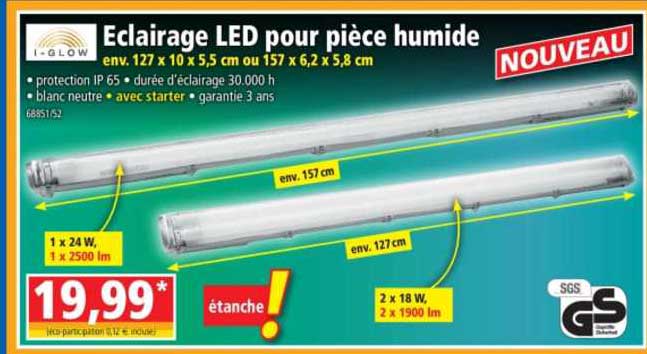 éclairage led pour pièce humide i-glow