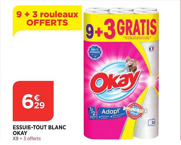 essuie-tout blanc okay