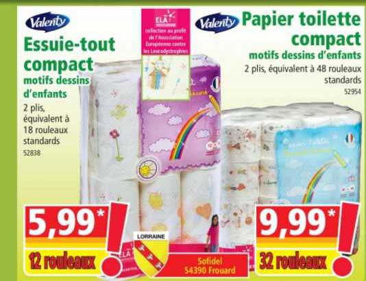 essuie-tout compact motifs dessins d'enfants valenty