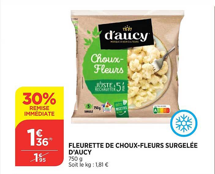 fleurette de choux-fleurs surgelée d'aucy