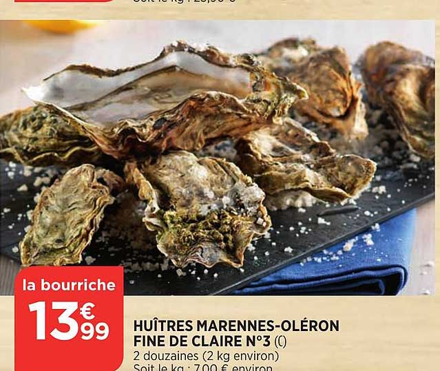 huîtres marennes-oléron fine de claire n°3