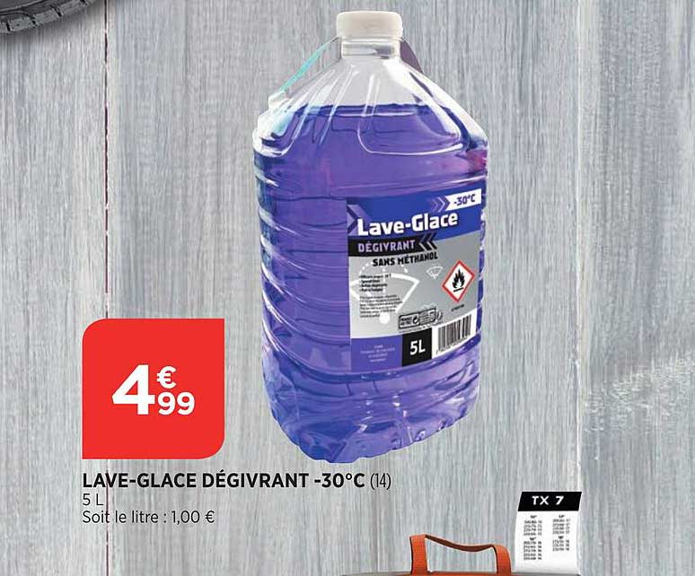lave-glace dégivrant -30°c