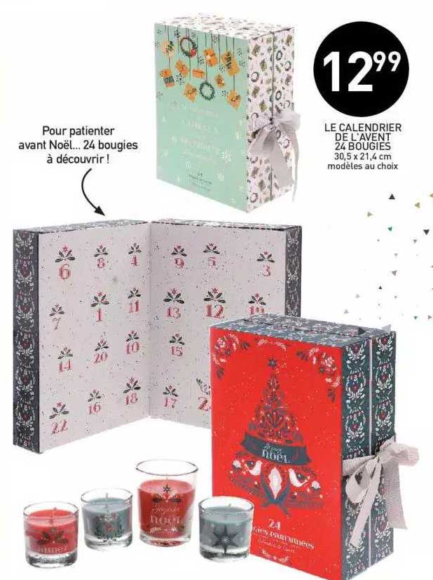 le calendrier de l'avent 24 bougies