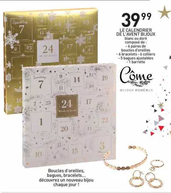 le calendrier de l'avent bijoux