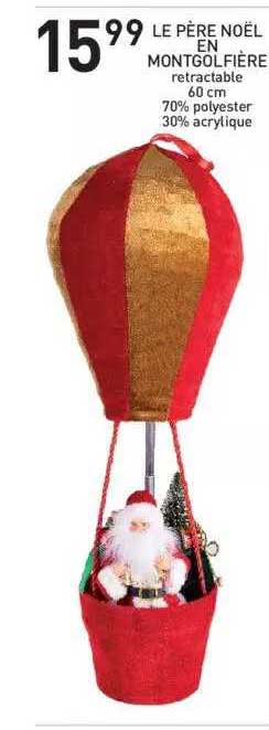 le père noël en montgolfière