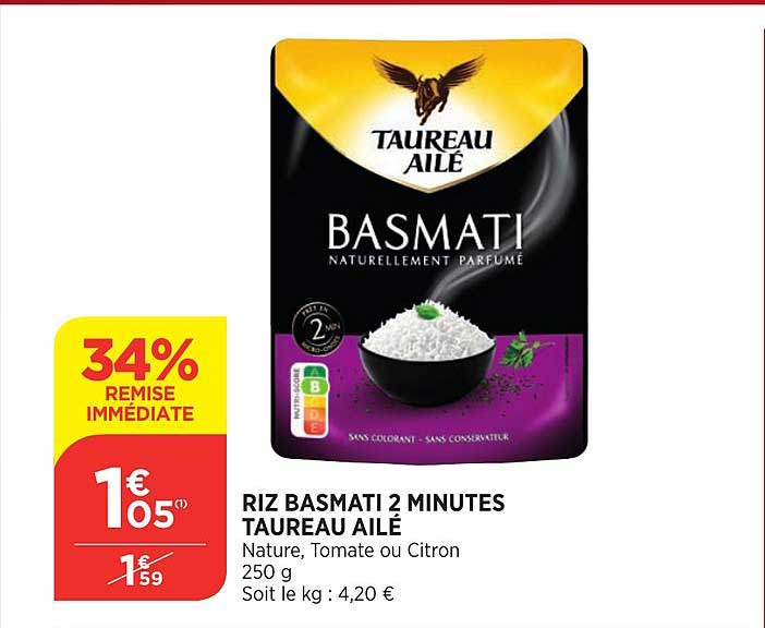 riz basmati 2 minutes taureau ailé