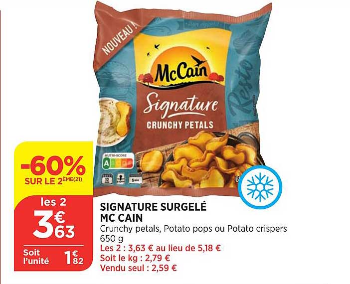 signature surgelé mc cain