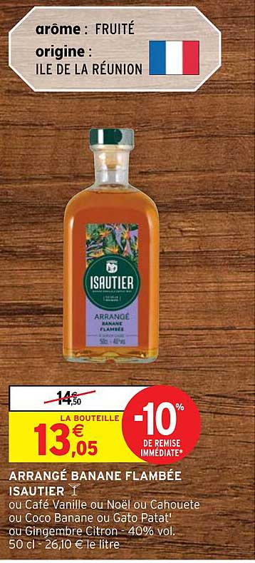 arrangé banane flambée isautier