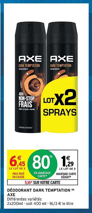 déodorant dark temptation axe
