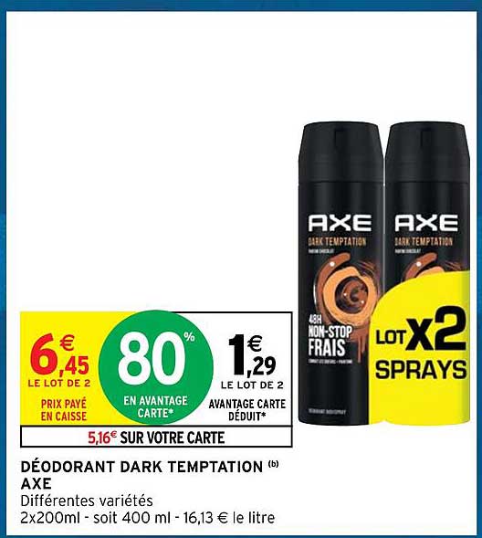 déodorant dark temptation axe