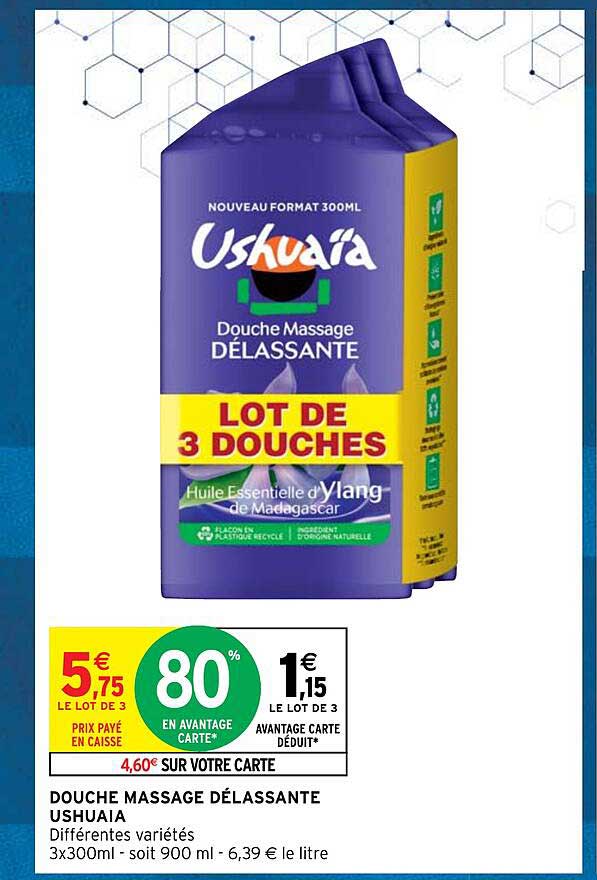 douche massage délassante ushuaïa