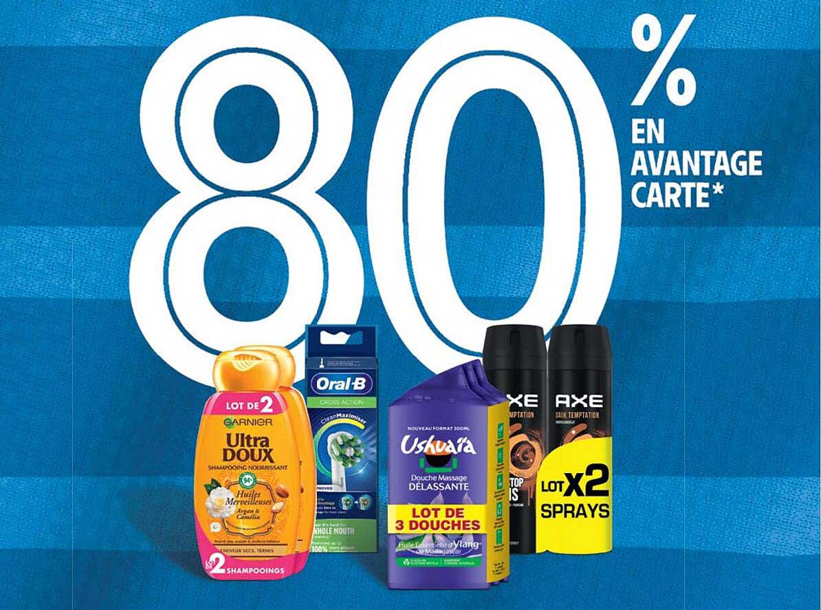 garnier ultra doux, oral-b, ushuaïa, axe