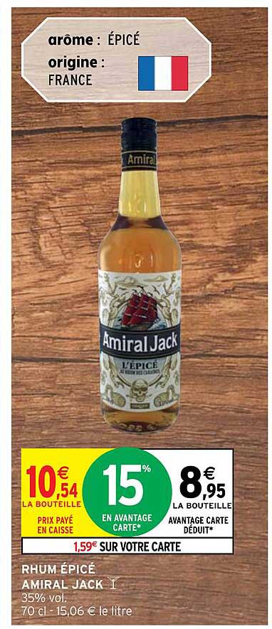 rhum épicé amiral jack