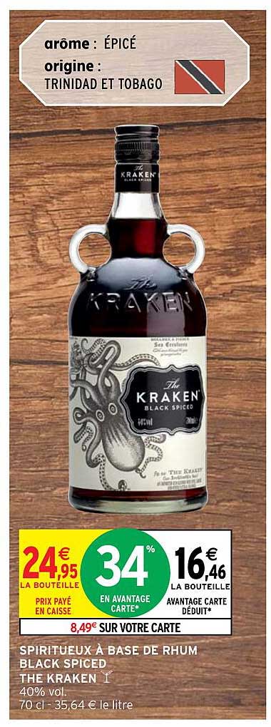 spiritueux à base de rhum black spiced the kraken
