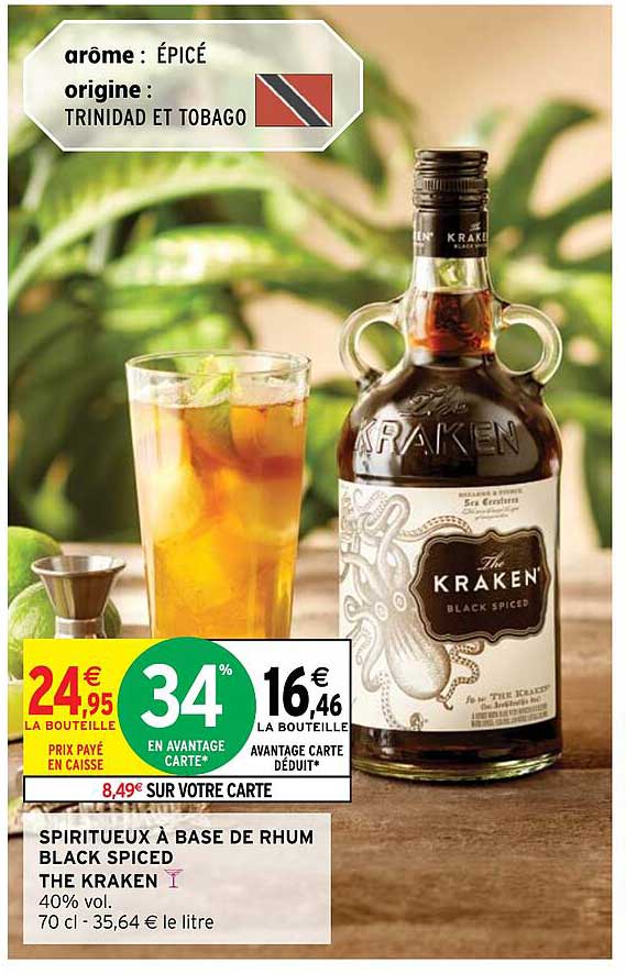 spiritueux à base de rhum black spiced the kraken