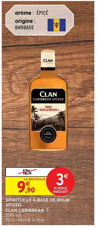 spiritueux à base de rhum spiced clan caribbean