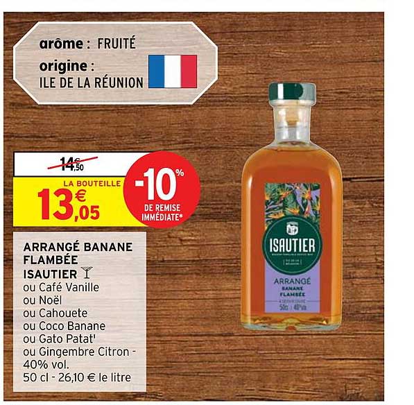 arrangé banane flambée isautier