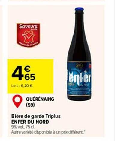bière de garde triplus enfer du nord