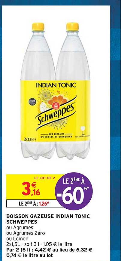 boisson gazeuse indian tonic schweppes
