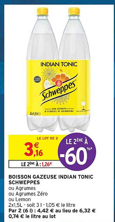 boisson gazeuse indian tonic schweppes