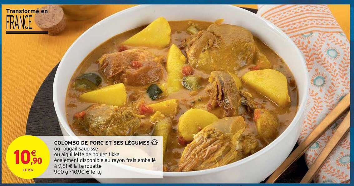 colombo de porc et ses légumes