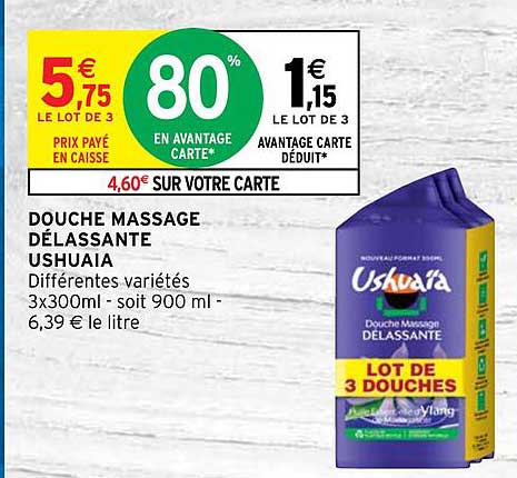 douche massage délassante ushuaïa