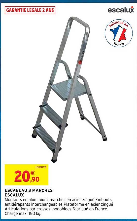 Escabeau 3 Marches Escalux