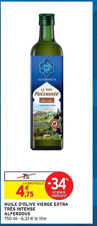 huile d'olive vierge extra très intense alferdous