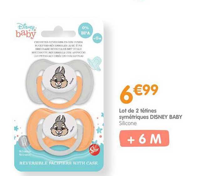 Lot De 2 Tétines Sypétriques Disney Baby